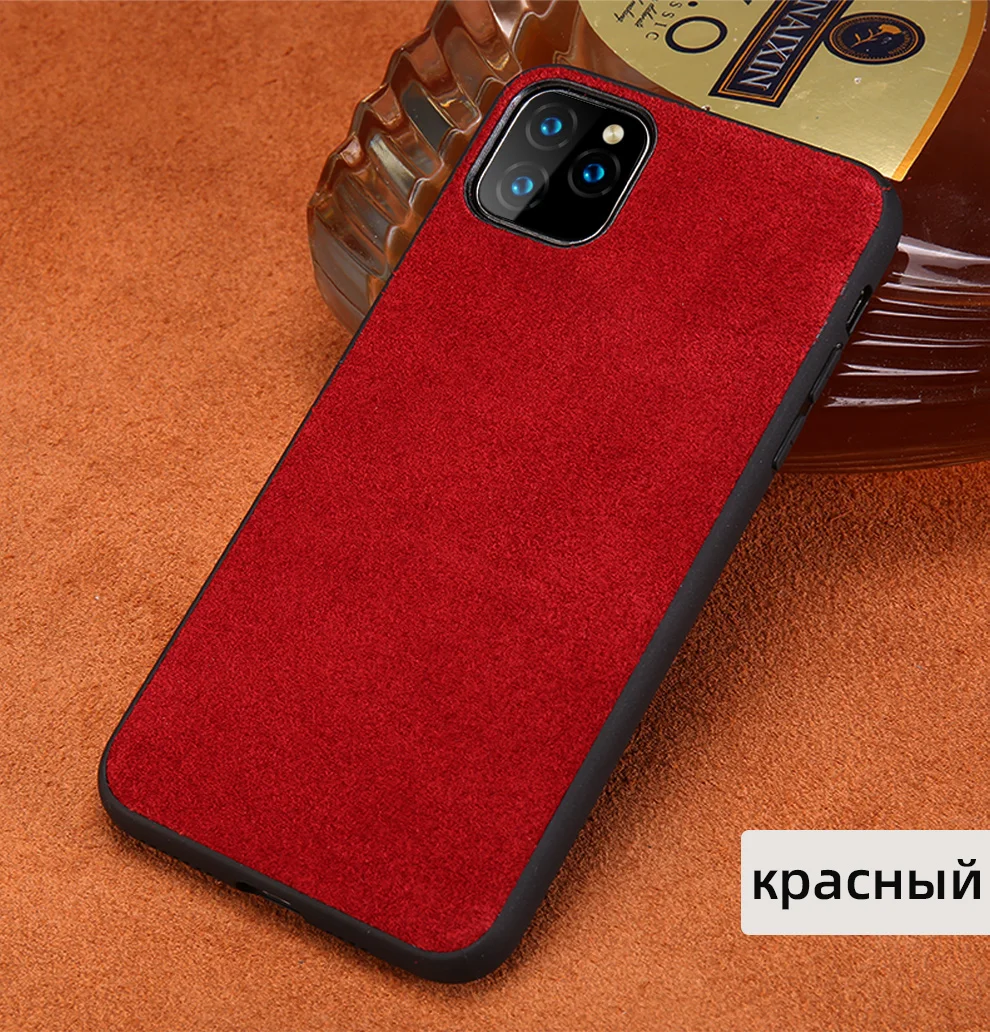 Роскошный чехол из натуральной кожи для iphone 11 pro max, замша, мягкий на ощупь, противоударный чехол для iphone 11 pro, чехол xr xs max 7 8 plus