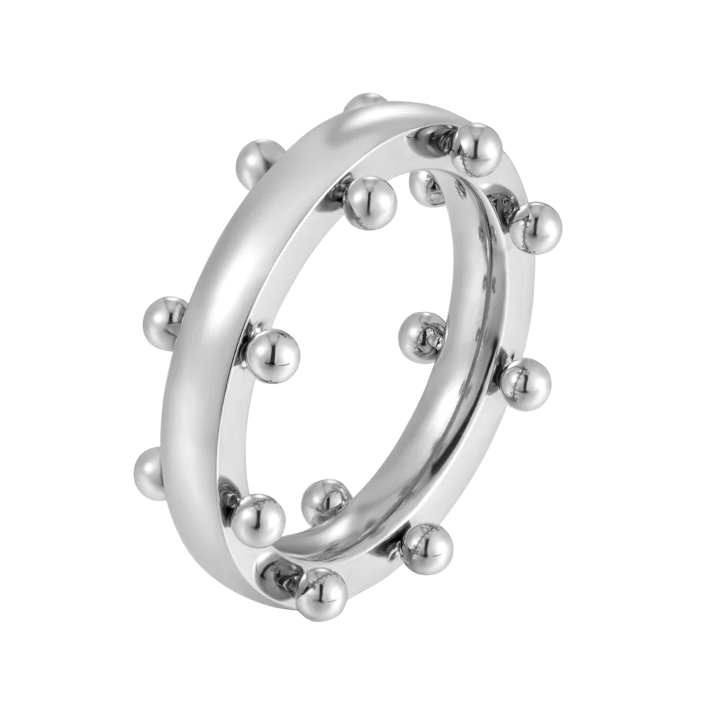 Luxury Stainless Steel Mini Ball Ring Gold Color for Women Men Vintage Finger Rings Party Wedding Wolf Party Trend Jewelry Gift wedding rings finger rings jewelry rings ring jewelry