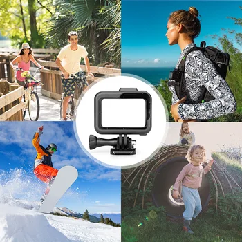 

Plastic Frame Housing Case Protective Shell Portable Charging Camera With 1/4 Screw For GoPro Hero 9 Sport Camera Accessories