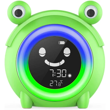 

Alarm Clock for Kids,Smart Night Light Clock,with Temperature Detector & Sleeping Training,for Kids & Children,Green