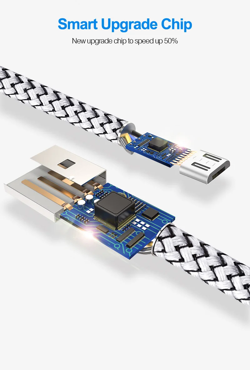 Voteer 3A Micro USB кабель для зарядки мобильных телефонов type-C 8-контактный кабель для быстрой зарядки кабель для передачи данных для iPhone samsung
