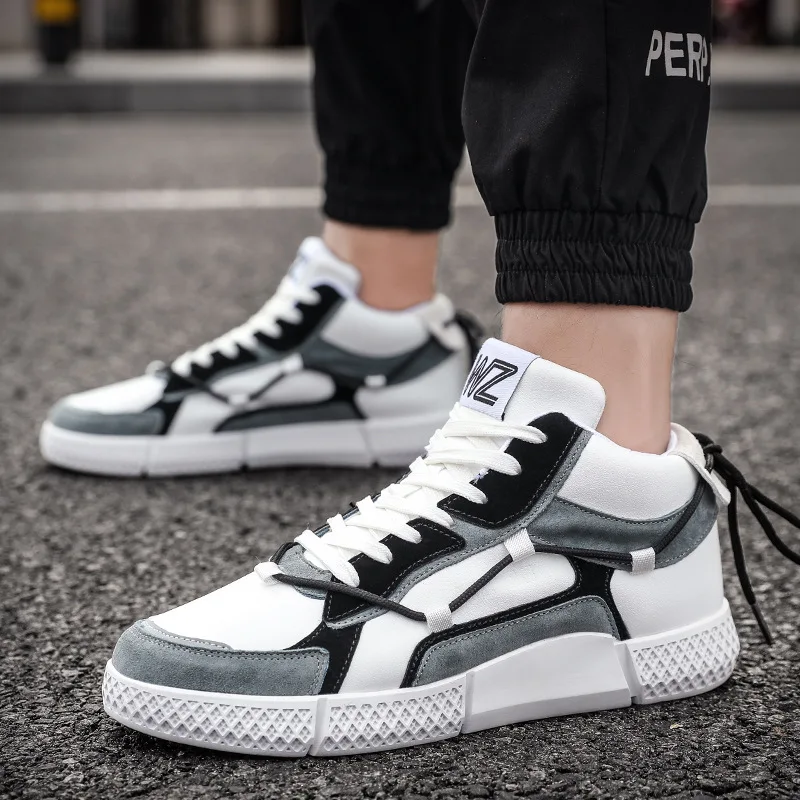 

2020 New Style Shoe Men's Trendy Shoes Versatile INS Canvas Shoes Spring MEN'S SHOES High-top Board Shoe Students Korean-style T