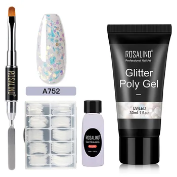 

Explosive Pearlescent Glitter Poly Gel DIY Polish Kit Nail Extension Art Design Crystal Extension Gel UV Phototherapy TSLM1