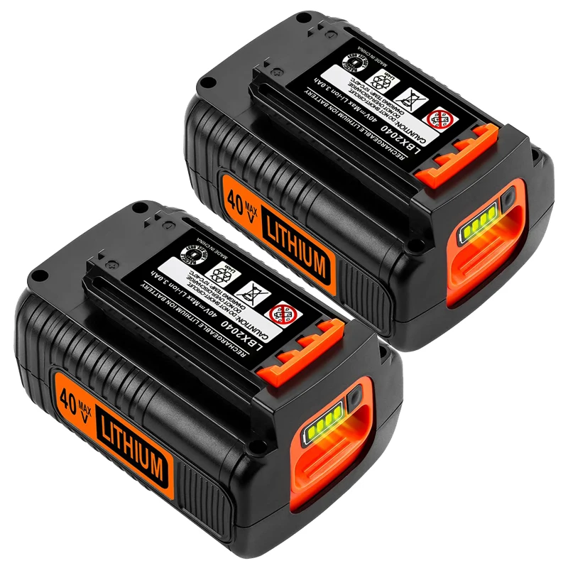 3.0AH Lithium Battery / Charger For Black+Decker 40Volt Max