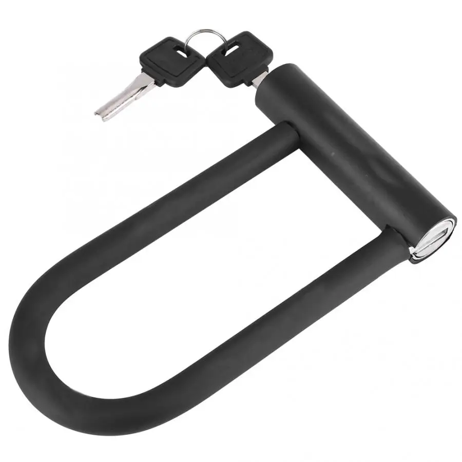 Portable Bike Lock with 2 Keys U shaped Lock Steel Anti Theft Strong