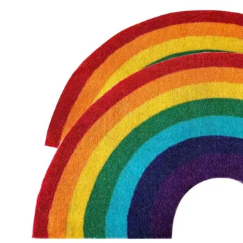 

Carpet Household Rainbow Area Rug Colorful Floor Mat Doormat Decorative Carpet Pad Kitchen Living Room Home Decoration