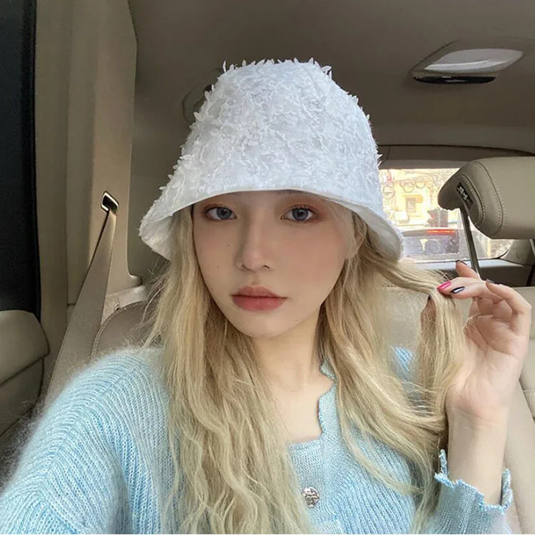 Lace Bucket Hat Women Summer Sun Visor 