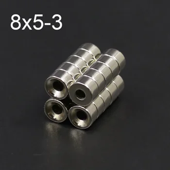 

10/20/50Pcs 8mm x 5mm Hole 3mm N35 NdFeB Ring Neodymium Countersunk Magnets 8x5-3 Super Strong Rare Earth Magnet 8*5-3