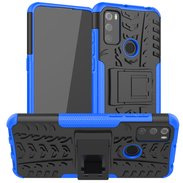 Duty Armor Shockproof  Soft TPU with Hard PC Ring Case for A1 Alpha 21 Alcatel 1S 2021 3L 2021 6025H