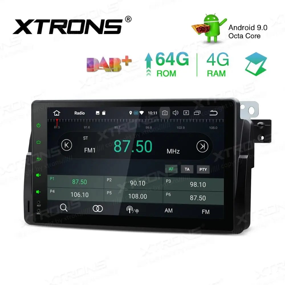 Top 9" Android 9.0 Pie OS Car Navigation GPS Radio for BMW E46 1998-2006 & BMW E46 M3 2000-2006 with Car Play Function Support 2