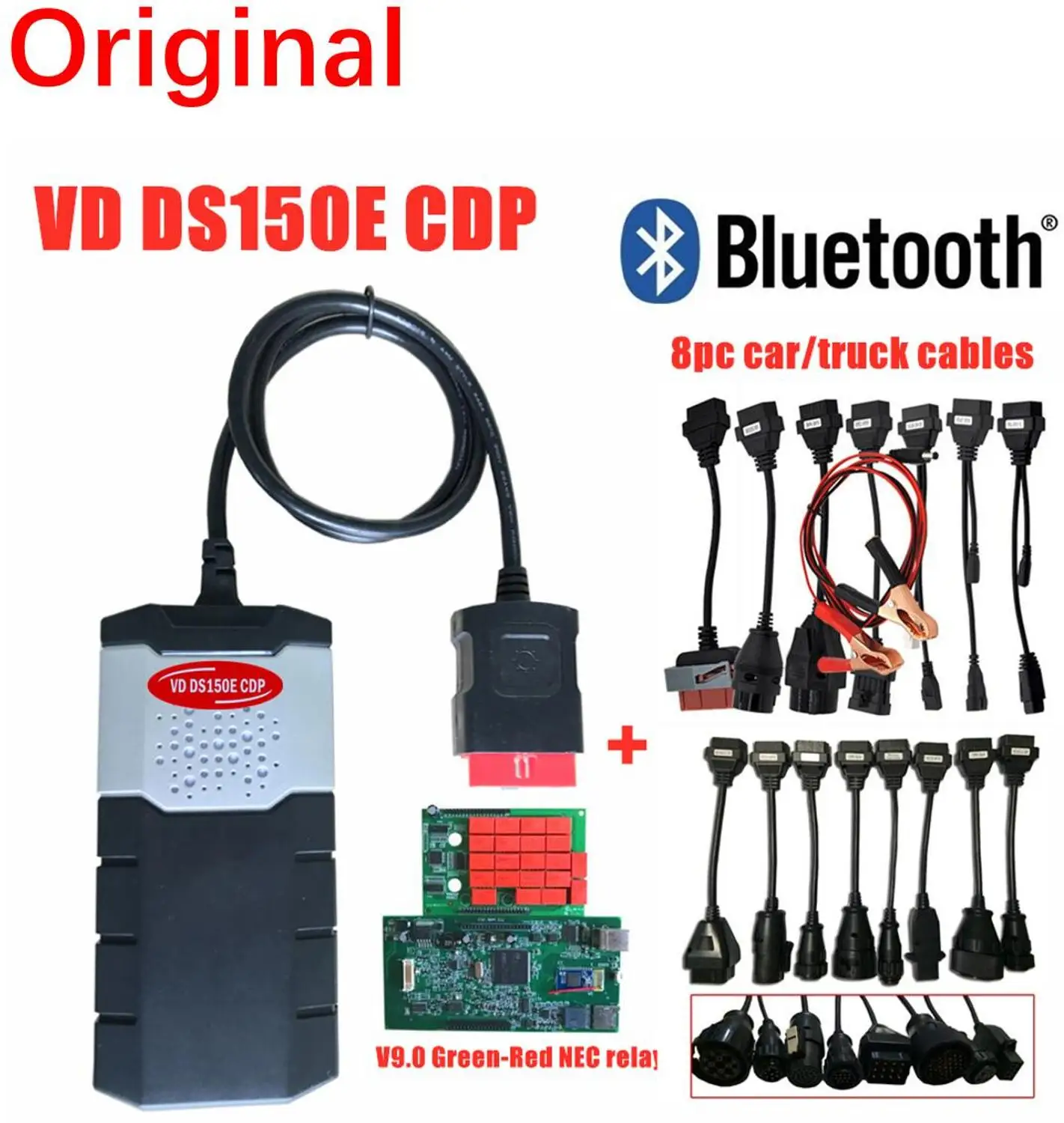 

Newest 2016R0 free active with keygen for delphi ds150e cdp new vci pro bluetooth+16 full set car/truck cables