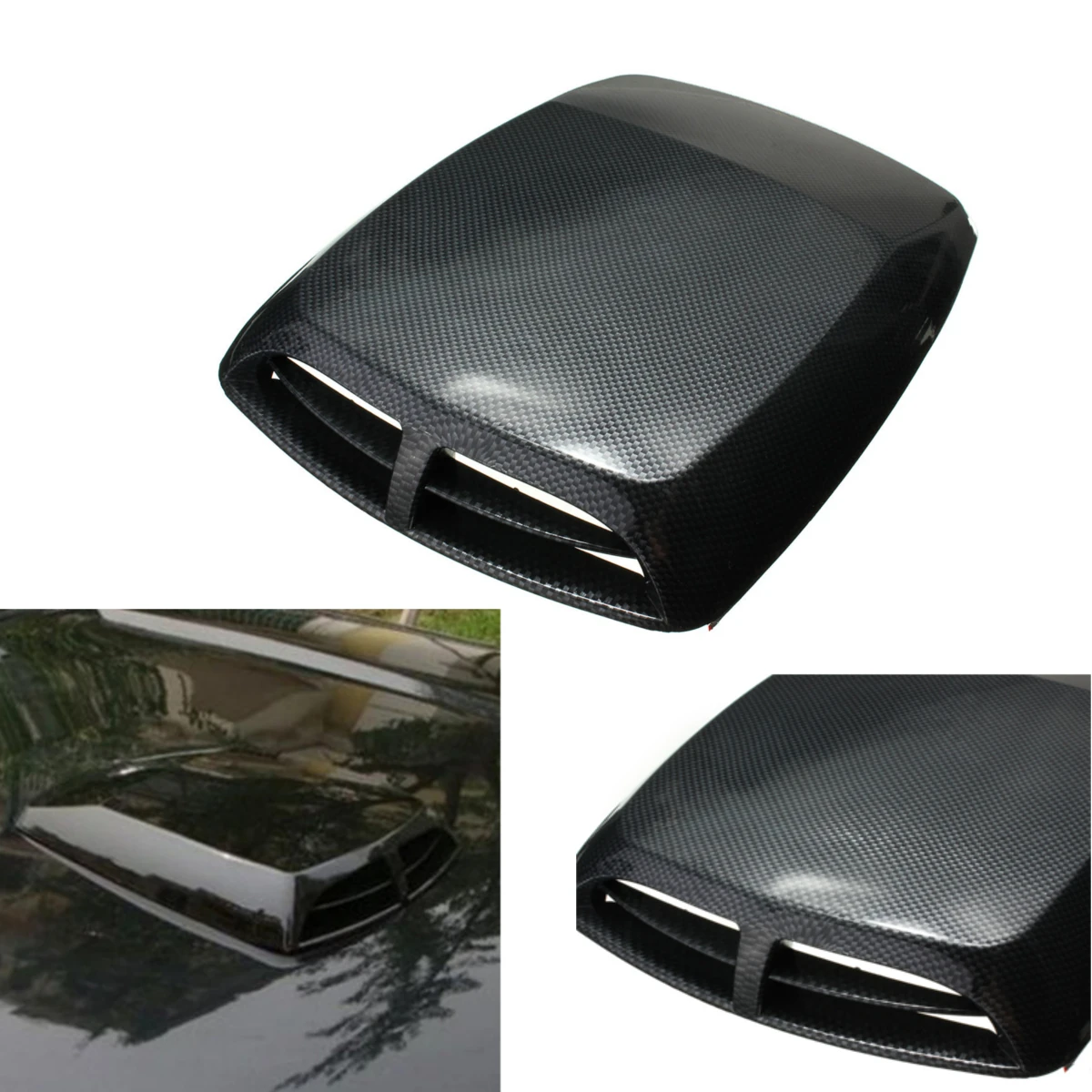 

Universal Car Decorative Cell Air Flow Intake Scoop Bonnet Vent Cover Hood Decor