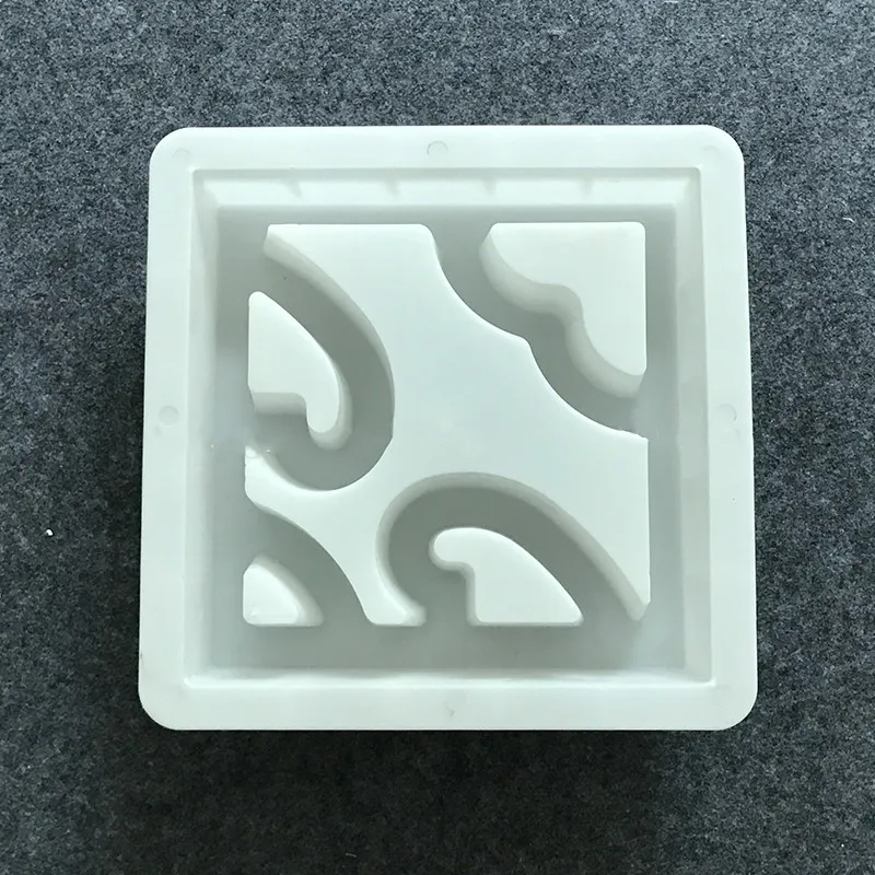Cement Antique Brick Mold Square Garden Wall Making Brick Mould 3D Carving Anti-Slip Concrete Plastic Paving Molds 30x30x7cm