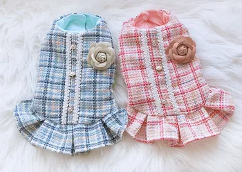 

Elegant Flower Dog Puppy Princess Wedding Dress Small Dog Cat Pet Dress Tutu Skirt Winter Dog Clothes Shirt for Yorkie Poodle