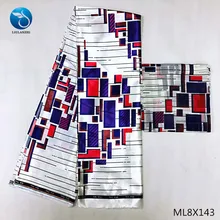 LIULANZHI Африканский Шелковый воск ткани 6 ярдов атласные принты ткани и шифон ткань оптом poylester ткань ML8X131-ML8X144