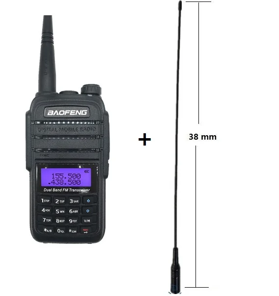 add antenna BAOFENG UV-6RA 5W Walkie Talkie Amateur Radio Station UHF VHF Ham CB Radio Mobile Transmitter Woki Toki HF Transceiver UV 6RA - Цвет: add antenna