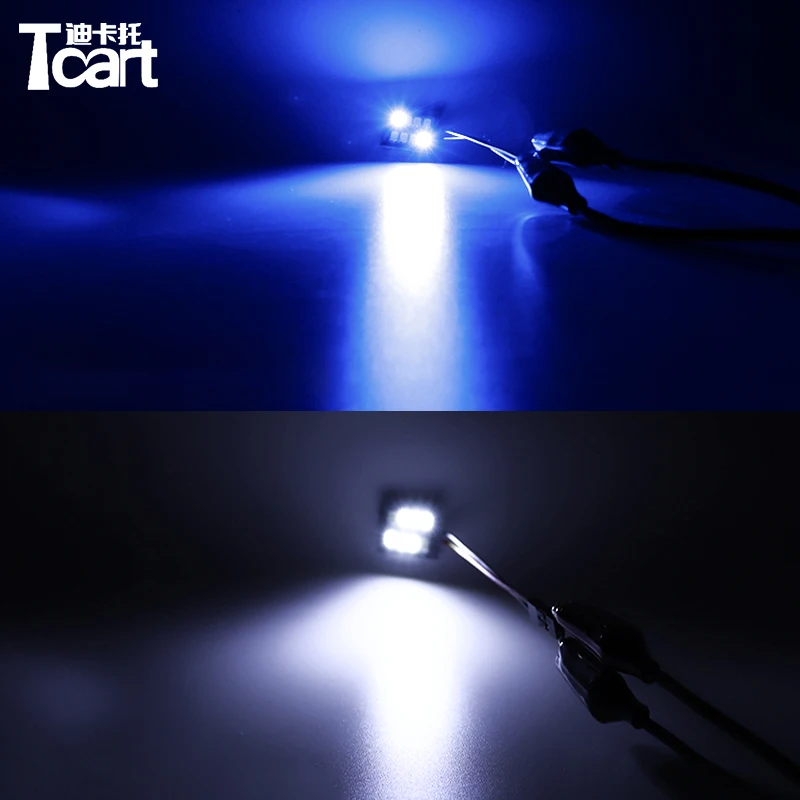 Tcart светодиодный светильник для toyota chr CH-R W5W T10 фестон светодиодный светильник для чтения интерьера Doom светильник багажника s - Испускаемый цвет: blue to white