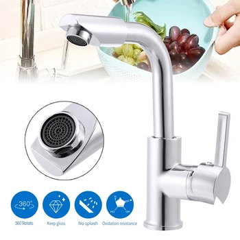 

Mixer 360 Degree Swivel Easy Wash Hot Cold Water Single Lever Rotation Filtered Bathroom Kitchen Faucet