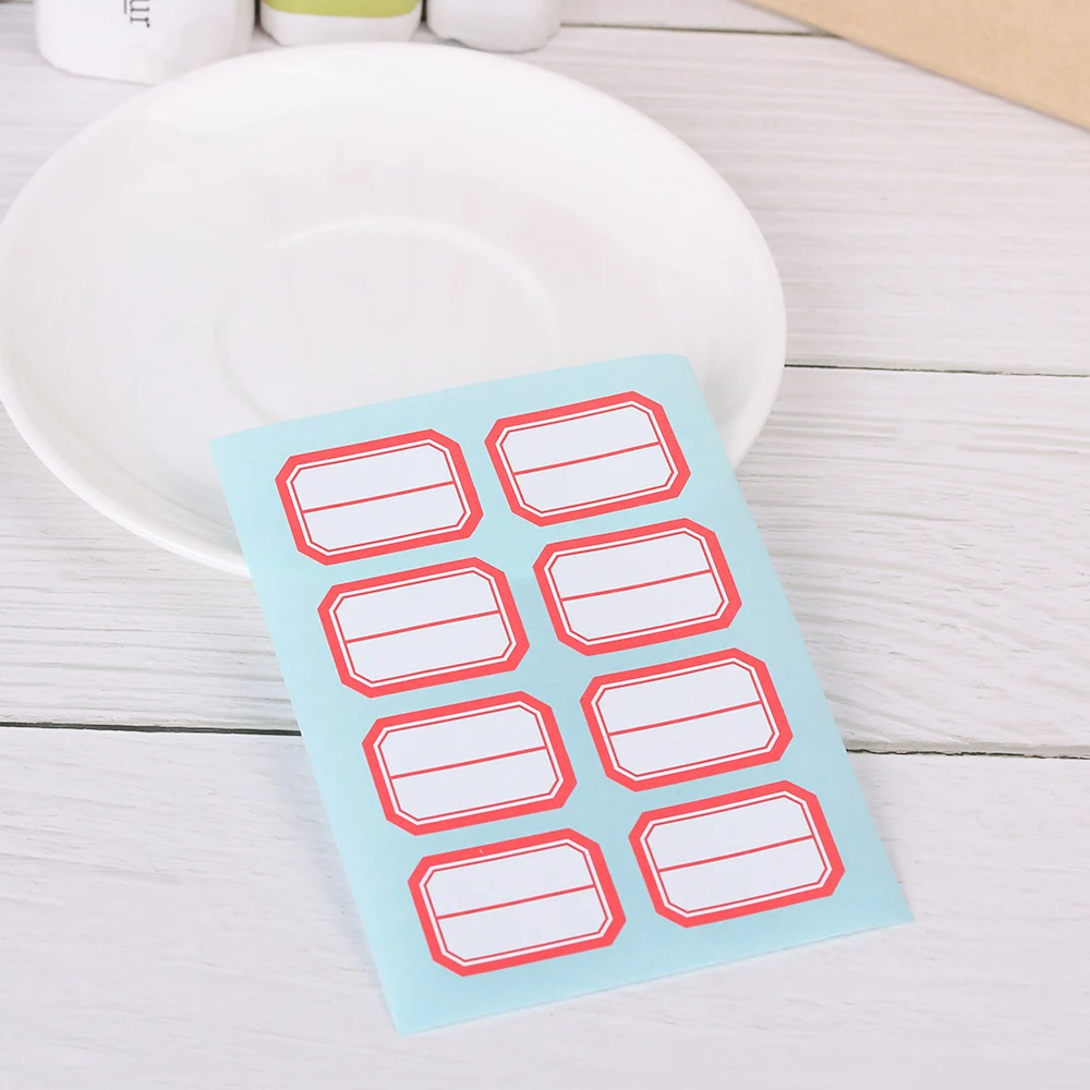 

12 Sheets/Set White Self-Adhesive Tag Stickers Laboratory Sticker Library Label Name Number Blank Note Writable Label Stationery