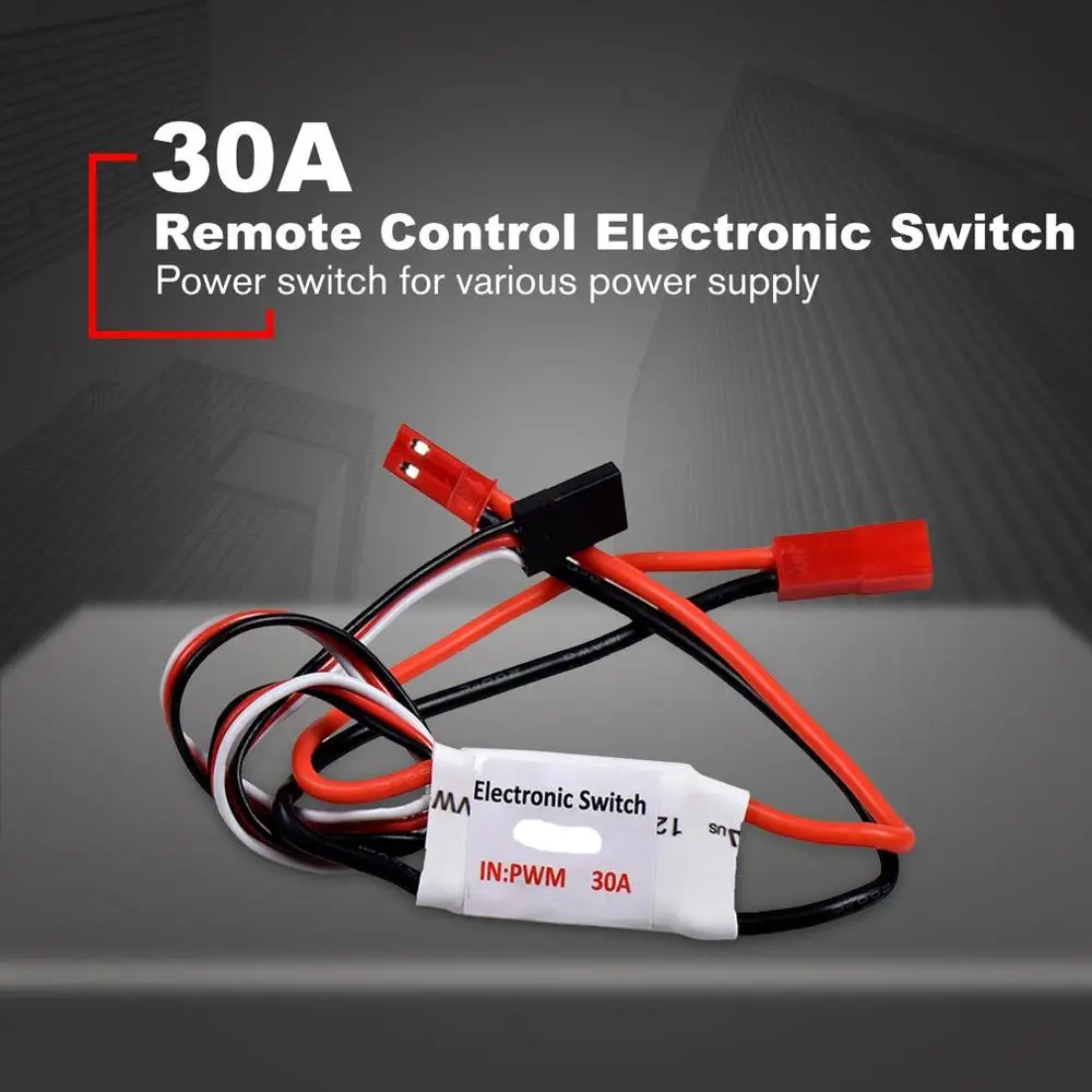 

30A Current 3.7V-27V Remote Control Electronic Switch RC Pump Switch Receiver PWM Signal for Switching Lights