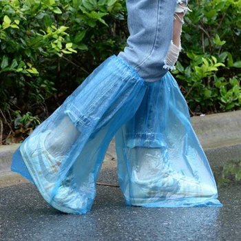 

20 Pcs Medical Waterproof Boot Plastic Thick Disposable Shoe Cover High-Top Anti-Slip Rain Shoes Covers Protective Overshoes