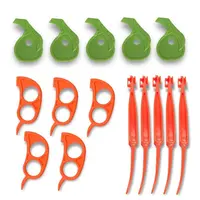 15pcs/set Peeling Tools Fruit Peeler Plastic Convenient Kitchen Accessories Handheld Paring Knife Suit