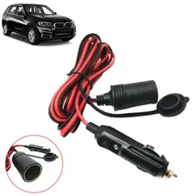 3.5m Motorcycle Car Vehicle Outlet Extension Cable Electric Cigarette Lighter Fuse Socket Power Supply Plug With LED Accessories