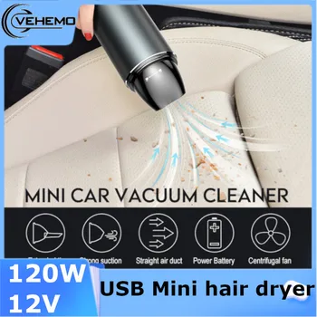 

New Portable Vacuum Cleaner Hair Dryer Auto 5300Pa USB Vacuum Cleaner Living Room Keyboard Desktop Safety Hammer Wireless