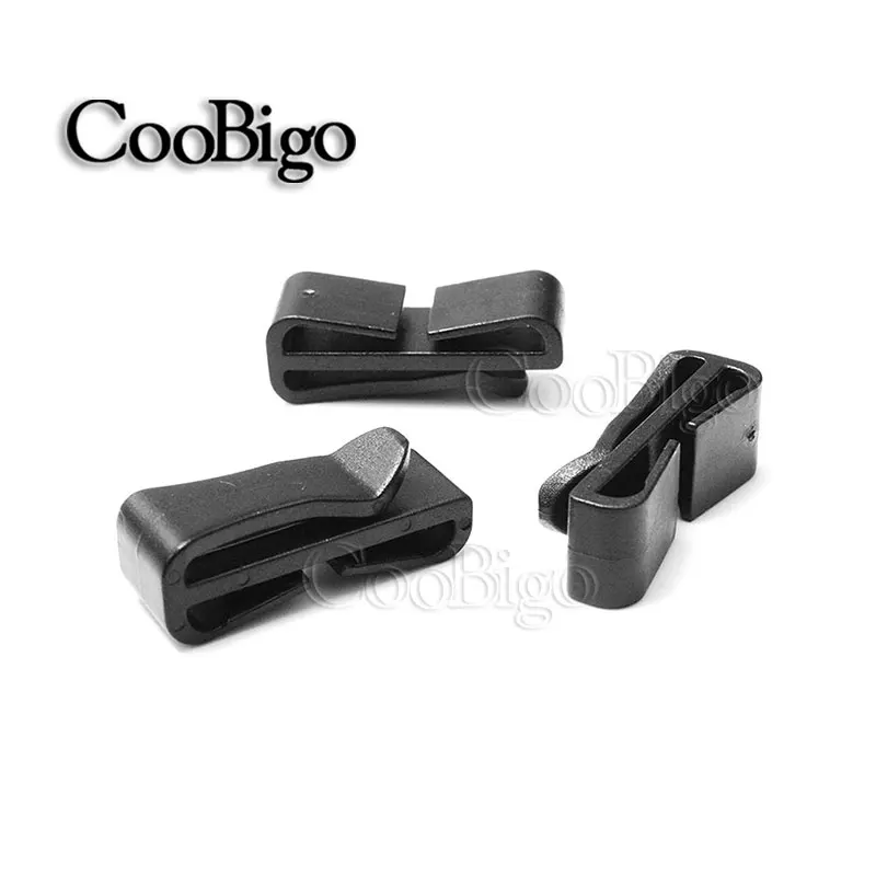 Adjuster Buckle Plastic Adjust Buckles Plastic Adjustment Buckles Belt Loop Slip Keeper Slider Buckle Clip Plastic Black Adjustable for Outdoor Backpack Strap 20/25/32/38/50mm Webbing