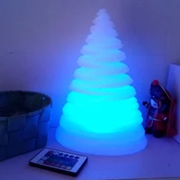 10inch Christmas Tree 25cm Xmas LED Table Lamps Indoor Outdoor Rechargeable Lithium Battery Lighting Garden Decoration 20pcs/lot