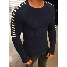 2021 New Autumn Winter Sweater Men  Casual Pullover Men Long Sleeve O-Neck Patchwork Knitted Men Sweaters Dropship 5z