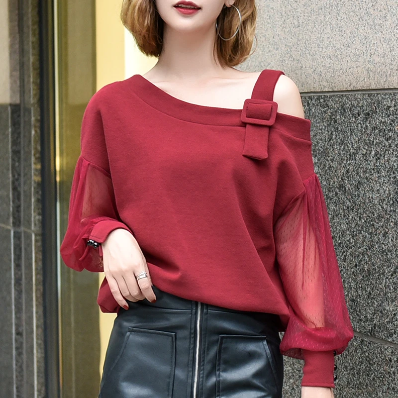 open shoulder blouses