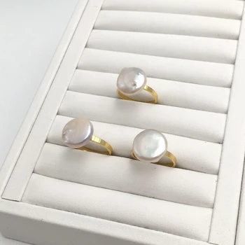 

Pearl Ring Natural freshwater pearl ring For women Handmade Creative Gold rings Wedding Party luxury pearl rings