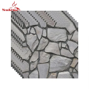

Bathroom Decor Kitchen Backsplash Tiles Decals 3D Stone Brick Self Adhesive Wallpaper Home Decor Waterproof PVC Wall Stickers