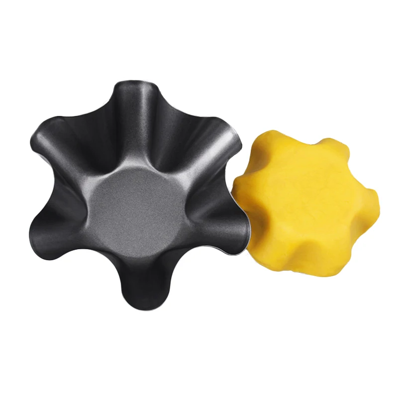 

Sell Well 6 Inch Non-Stick Carbon Steel Tortillas Bowl Taco Salad Bowl Bread Tart Model Flower Mold Baking Tool