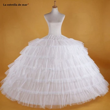 

Ball gown hoop skirt new 6hoop tulle diameter 130CM wedding dress gown accessories crinoline stock enagua large size petticoa
