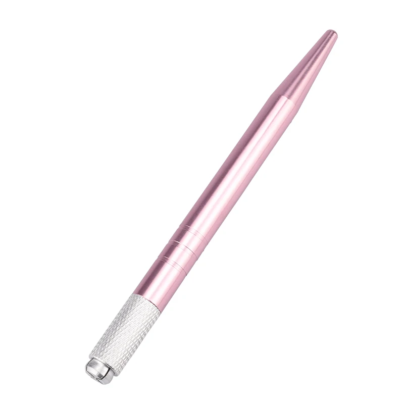 Pink 1 шт. микроблейдинг ручка тату бровей Перманентный макияж ручные инструменты микроблейдинг держатель из нержавеющей стали ручная Татуировка ручка - Цвет: Pink