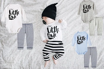 

Baby Boy Coming Home Outfit Newborn Boy Hospital Outfit New Little Dude Little Brother Bodysuits Stripes Pants Baby Shower Gift