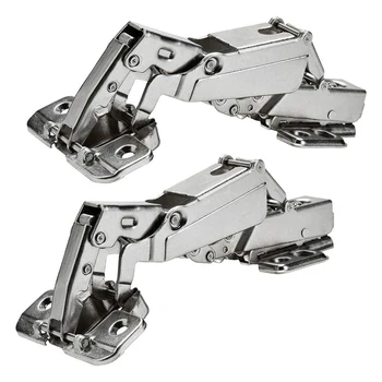 

2pcs 175 Degree Hinges Frameless Cabinet Doors Hinges Concealed Hydraulically Adjustable Mounting Hinges TN99