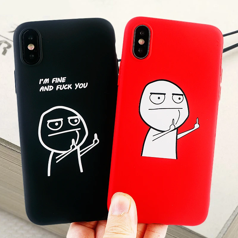 Fashion Cell Phone Cases for iPhone X XS MAX XR 11 6s 7 8 Plus Pro Case Cute funny Soft Silicone Fitted Cover Accessories |