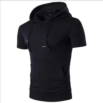 

ZOGAA 2020 Men Summer Sleeveless Solid Hoodies Fitness Fashion Casual Hooded Sweatshirts Bodybuilding Brand Sportswear