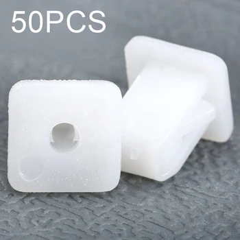 

Assortment White Plastic 50pcs Square Fasteners Car Set Fender Trim Panel Rivet Push Retainer Replaces Durable Clips