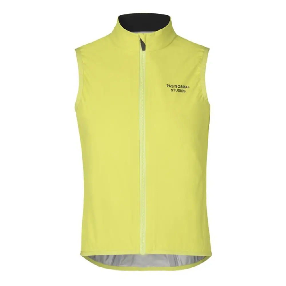 Высококачественный жилет для езды на велосипеде ветрозащитная жилетка для езды без рукавов Джерси ветрозащитные куртки для велоспорта Одежда на холодную погоду - Цвет: Цвет: желтый