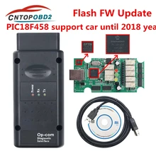 최신 opcom V1.95 OP COM 2018 Opel PIC18F458 FTDI FT232RL 칩 용 플래시 업데이트 가능 OBD2 진단 도구 Can-BUS 코드 리더