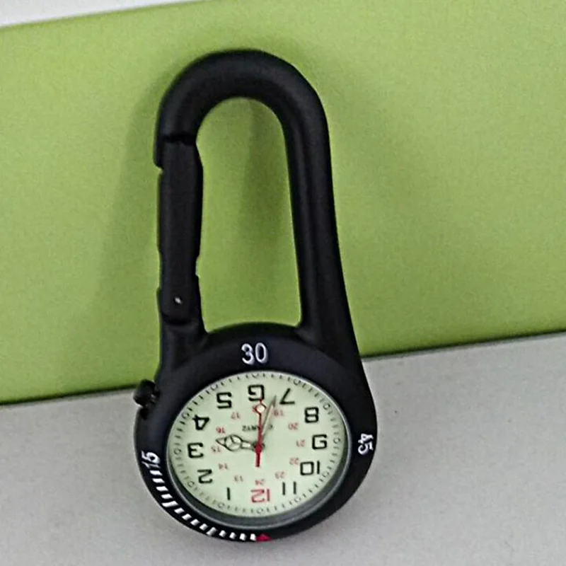

Carabiner Watch Outdoor Sports gua gou suo Buckle Strap Strong Night Light yao biao Retro Star Commemorative Edition Pocket Watc