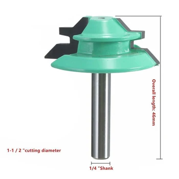 

3pcs Router Bits 1/4in Shank Carbide Alloy Anti-kickback Milling Cutter