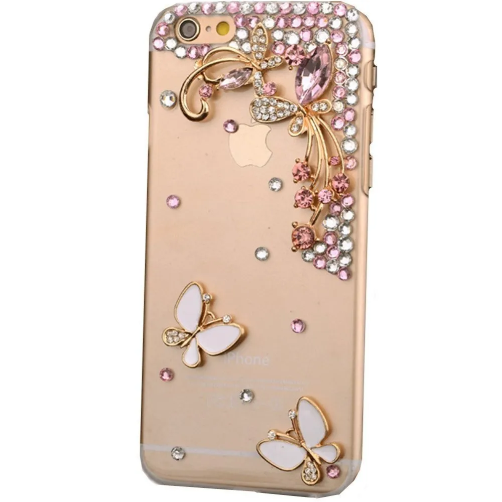 

For Samsung A10 A20 A30 A40 A50 A60 A70 A80 A90 M10 M20 M30 M40 Note 10 Butterfly Rhinestone Soft TPU Diamond Case Coque Funda