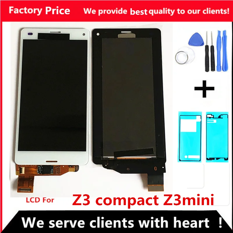 

Original For SONY Xperia Z3 Compact LCD Display For SONY Xperia Z3 Compact LCD Touch Screen Z3Mini D5803 D5833 Z3C Replacement