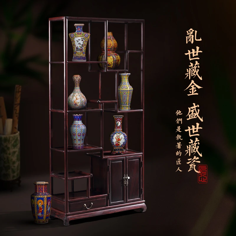 Jingdezhen Ceramic Vase Arrangement Living Room Flower Arrangement Ancient Chinese Enamel Porcelain Vase Home Decoration Crafts 6