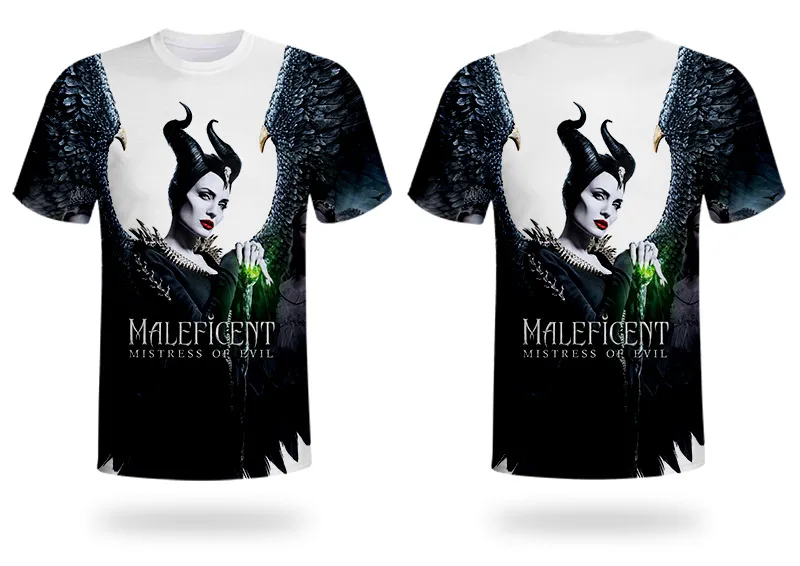 Модная одежда королевы WHOSONG 3D футболка Maleficent 2 Женская и Мужская Уличная одежда из фильма странная сказка белая футболка